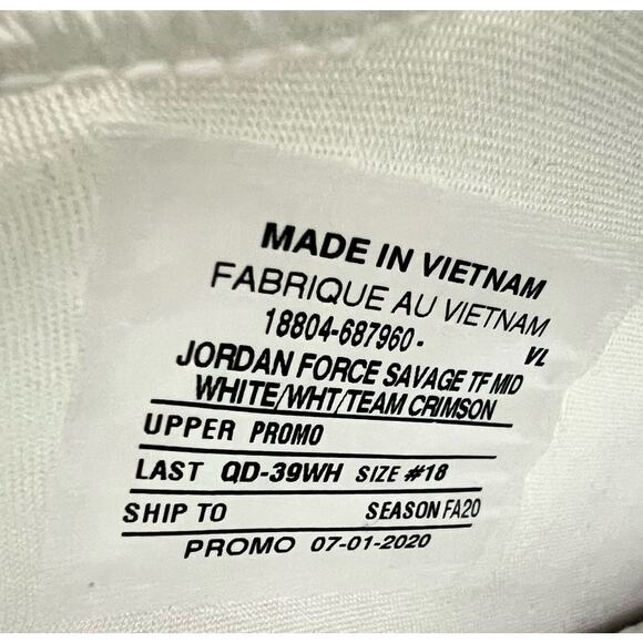 Nike Jordan Force Savage Turf Mid Oklahoma Player Cleats Mens Size 18 Football - Picture 6 of 13